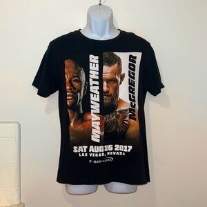 Rare Unisex Mayweather Vs. McGregor MMA Fight Las Vegas 2017 Black Graphic Tee